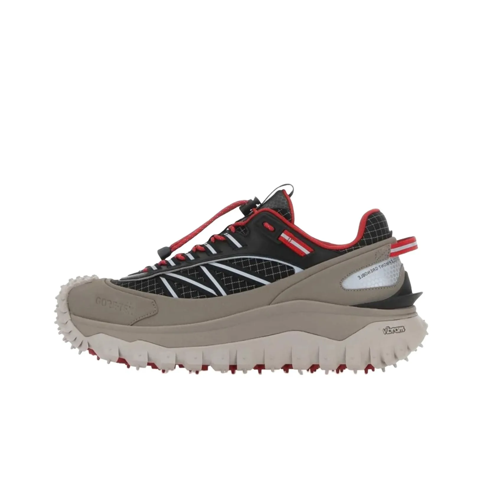 Moncler Casual Shoes Men Low Top Black/Gray