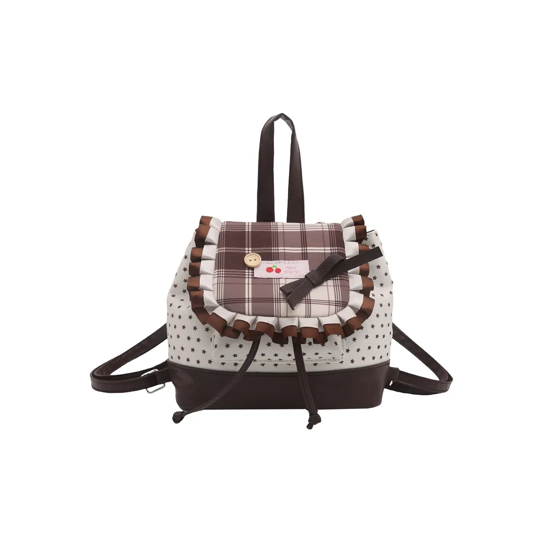 NX DOUGHNUT Холст Рюкзак Стандартный Женский Коричневый