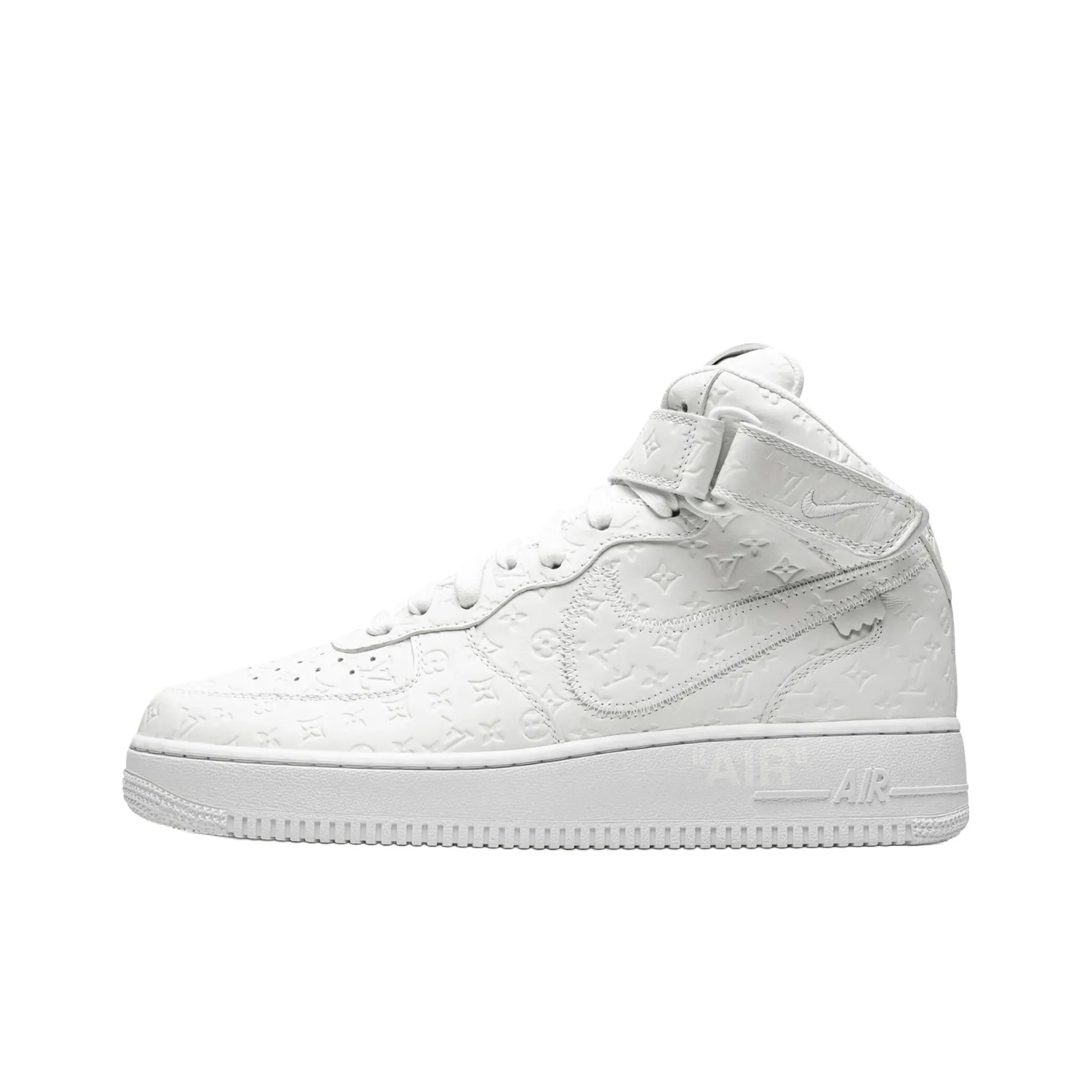 LOUIS VUITTON Skateboard Shoes Men Mid Top White