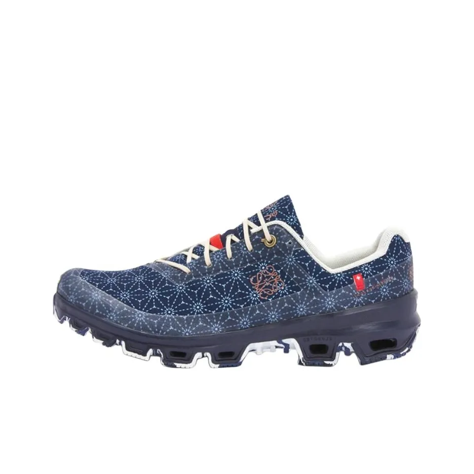 On X LOEWE Cloudventure Collection Casual Shoes Men Low Top Dark Blue