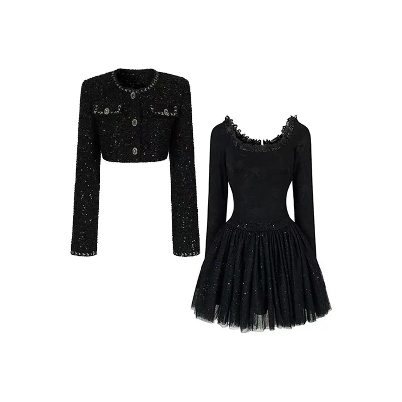 COVT Черный Женские Комплекты с Юбкой