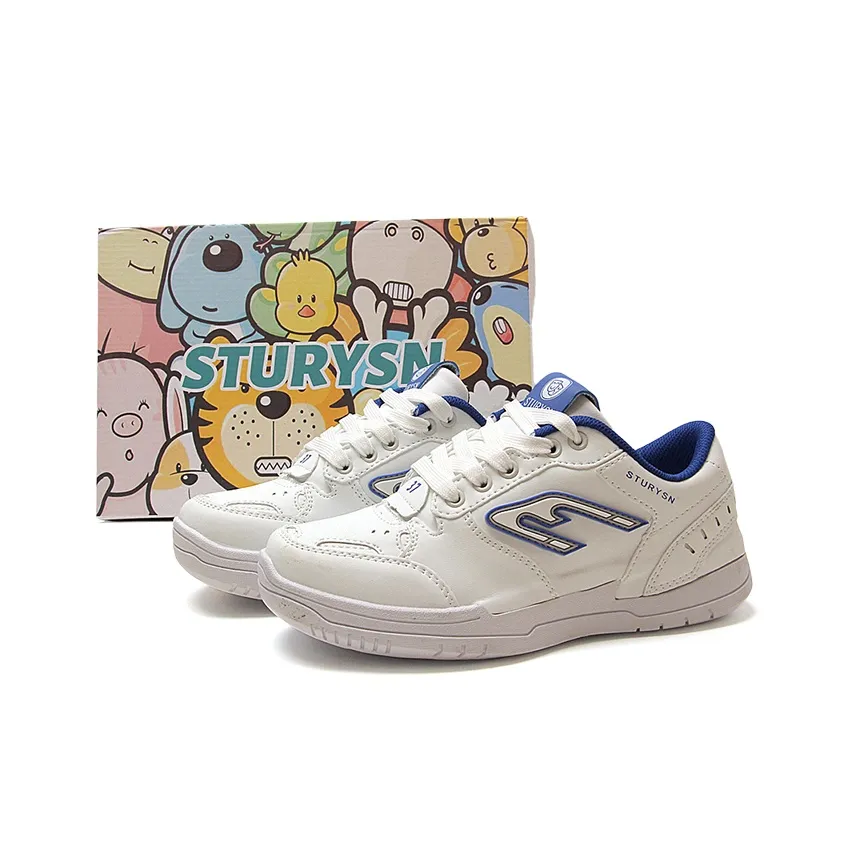 STUR YSN Износостойкий и Легкий Низкий Топ Скейтборд Кроссовки Унисекс Белый Королевский Синий