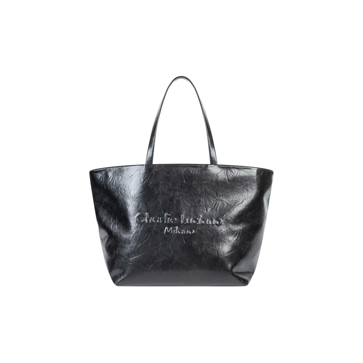 Charlie Luciano Полиуретан Сумка через плечо Большая Унисекс Черная