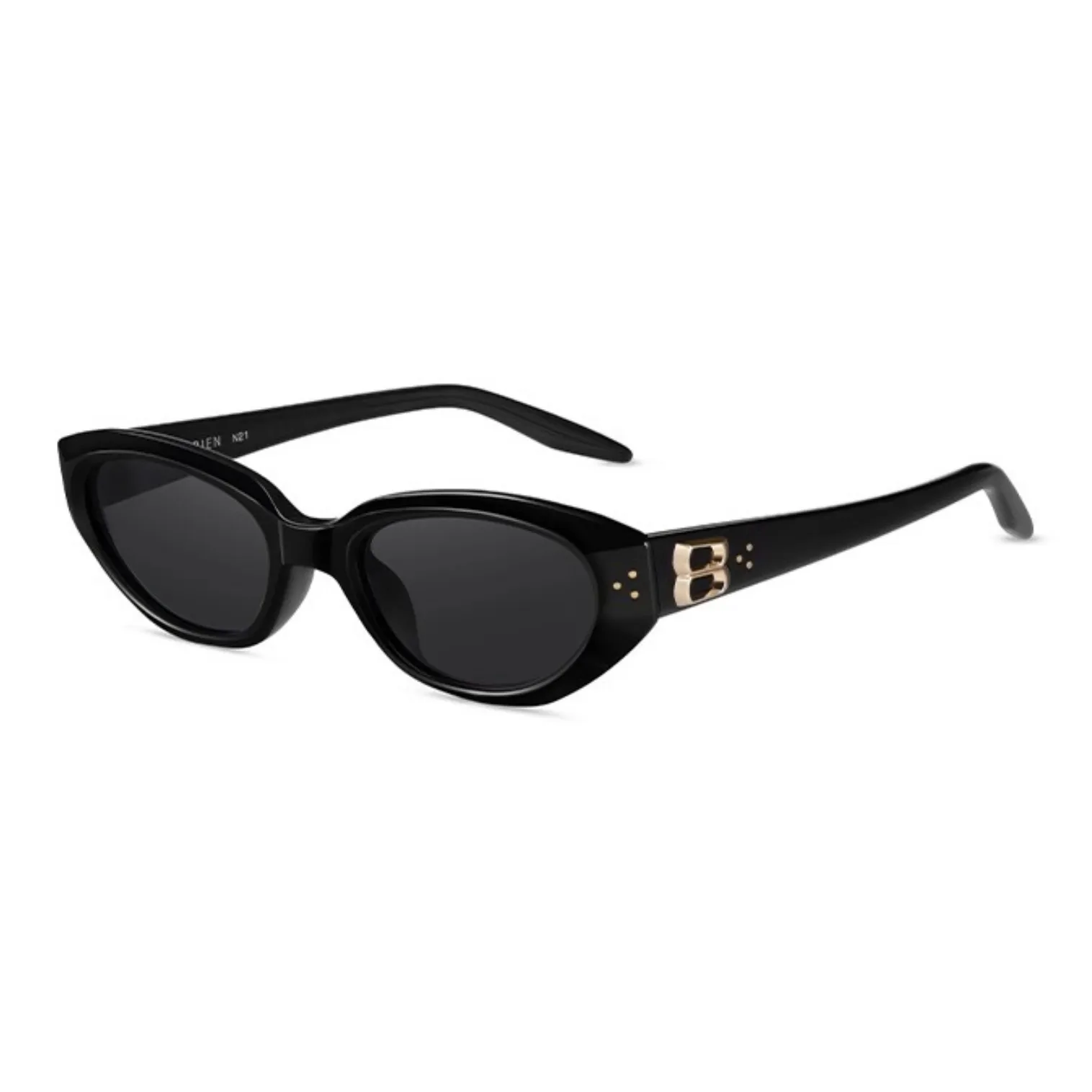 HORIEN Пластиковая оправа Кошачий глаз Солнцезащитные очки Унисекс