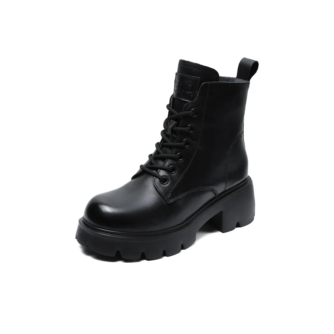 ZUOSAISI Martin Boots Black Wool Women's