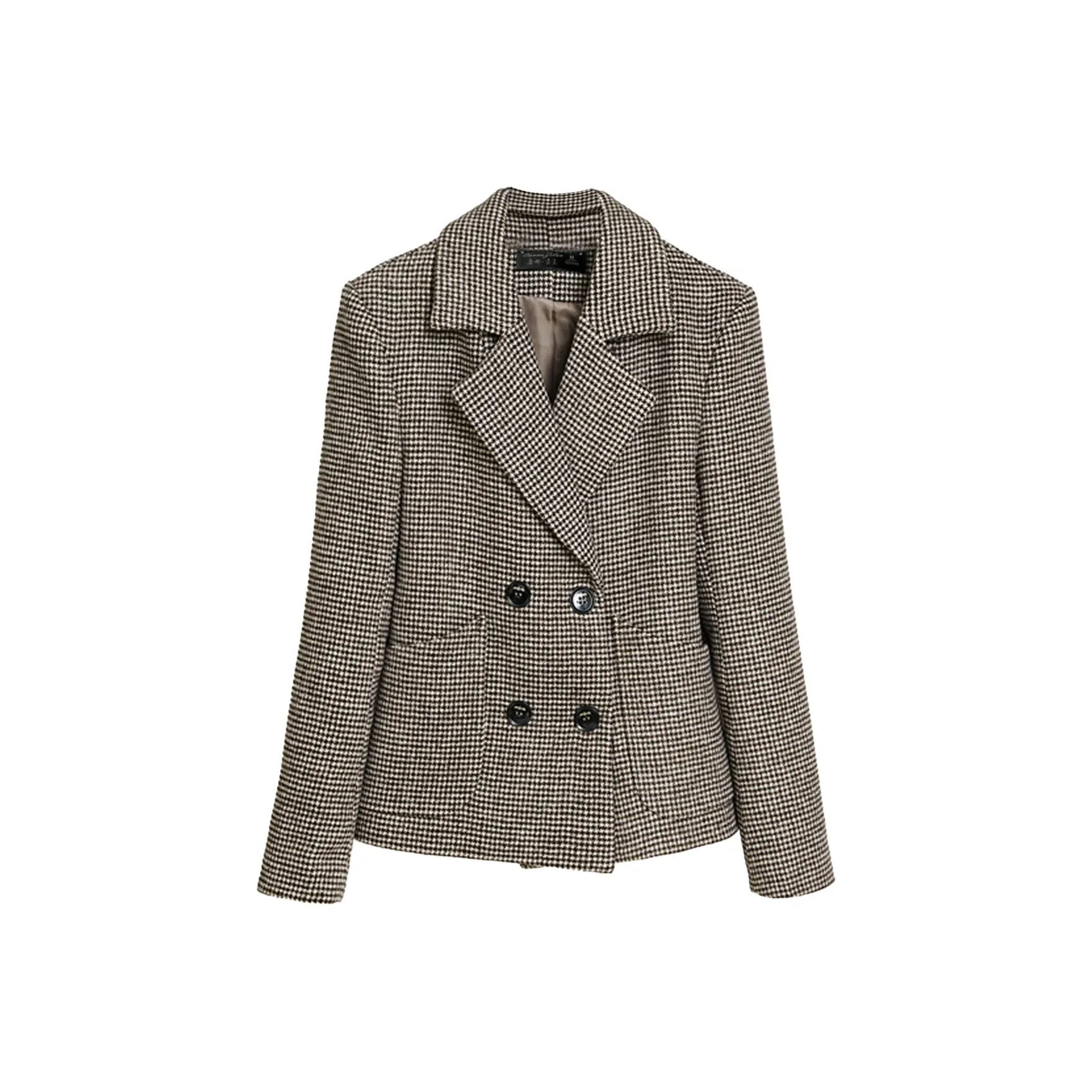 DonnaZilan Клетчатый Бизнес Костюм Пальто Женские Коммутирование Fashion Versatile Дизайн Костюм