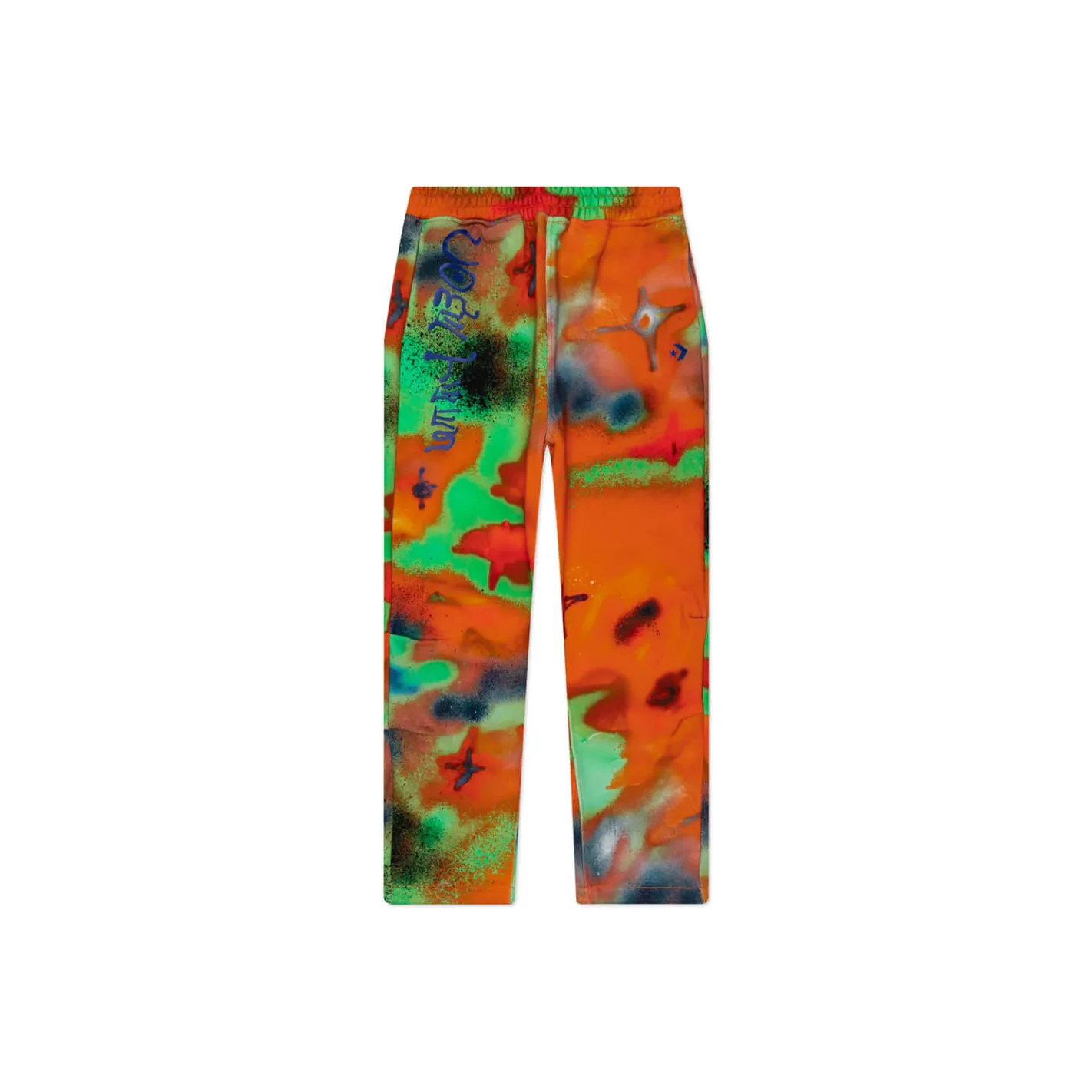 Converse x Come Tees Shapes Широкие брюки Флис Повседневные брюки Унисекс Апельсин Красный