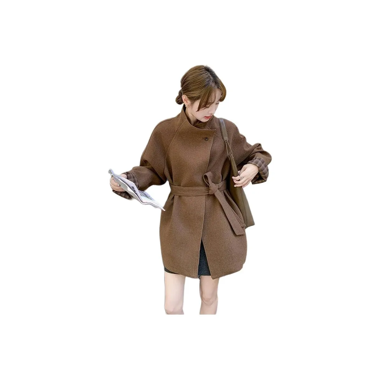 GOSO Темно-коричневое женское пальто