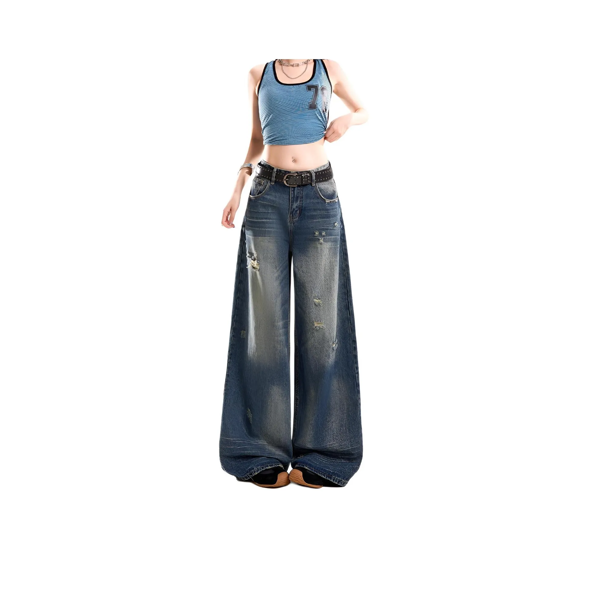 UOOHE Blue Women's Jeans UOOHE Синий Женские Джинсы