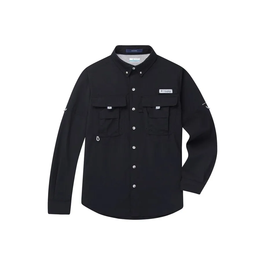 Columbia Длинный рукав рубашка мужская черная