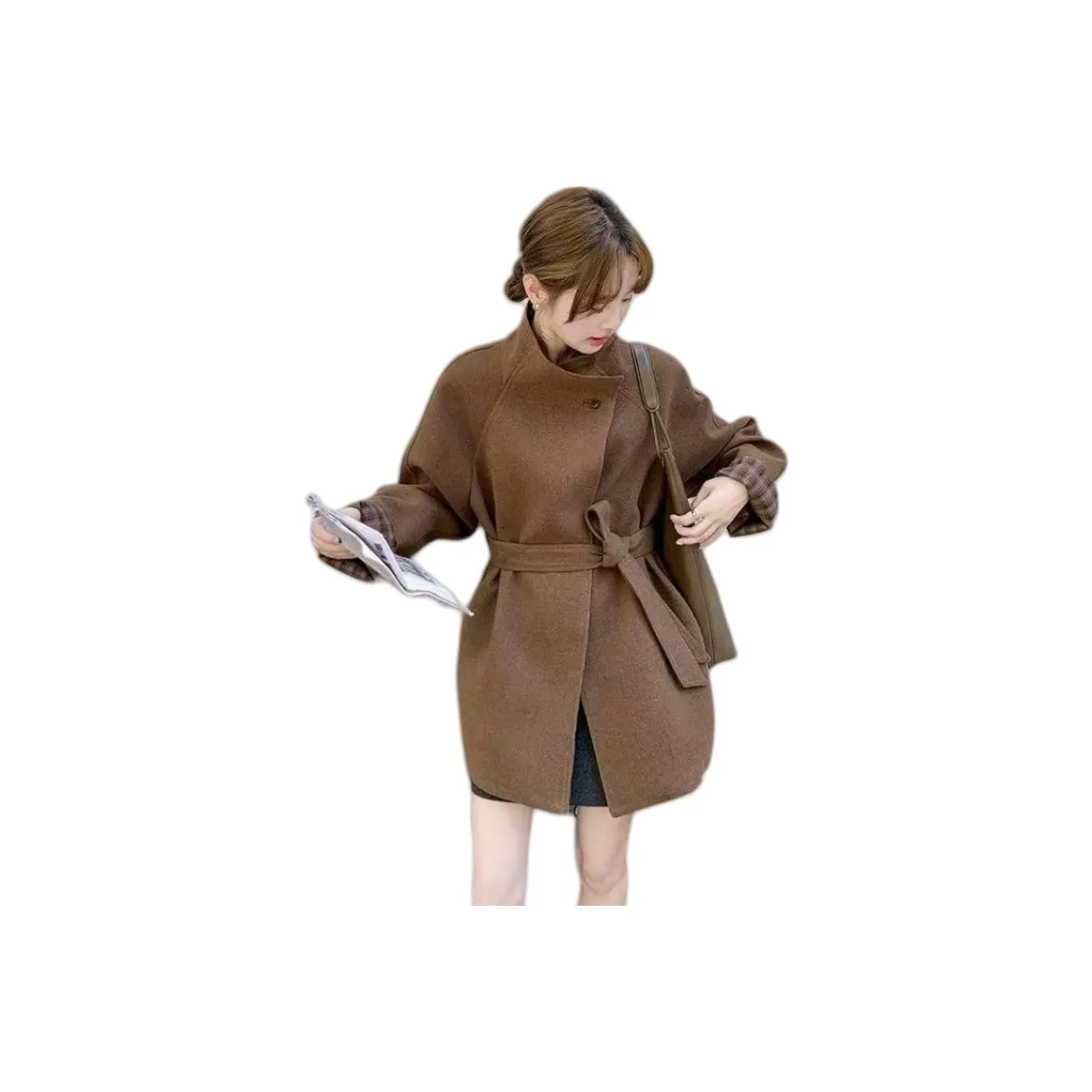 ZEKIKO STUDIO Темно-коричневое женское пальто