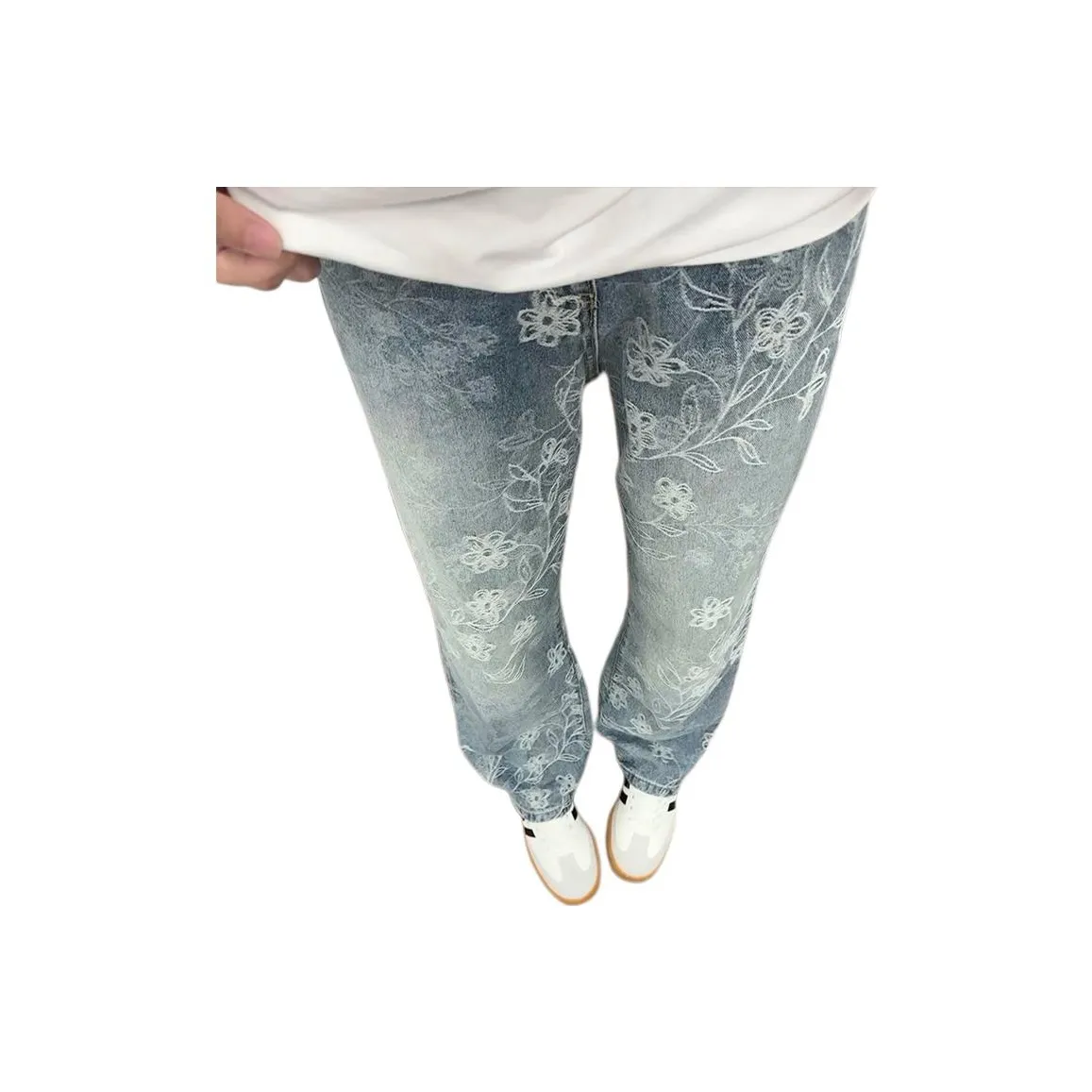 DAFK Светлый Винтажный Синий Мужские Джинсы