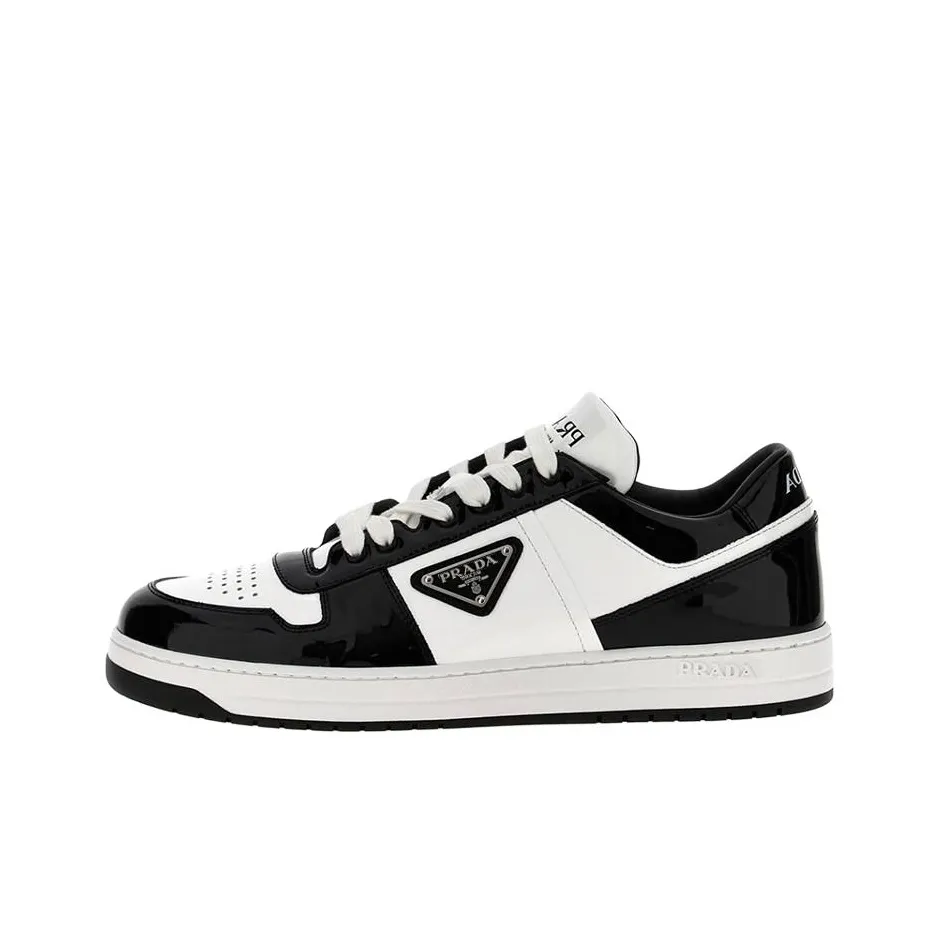 PRADA Downtown Skateboard Shoes Men Low-Top Black/White