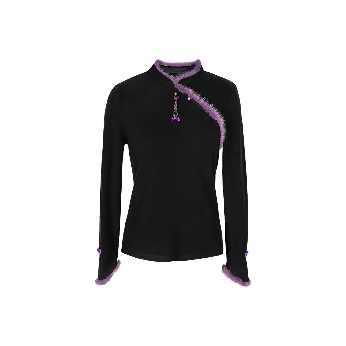 TANGXI Черный Фиолетовый Женская Рубашка