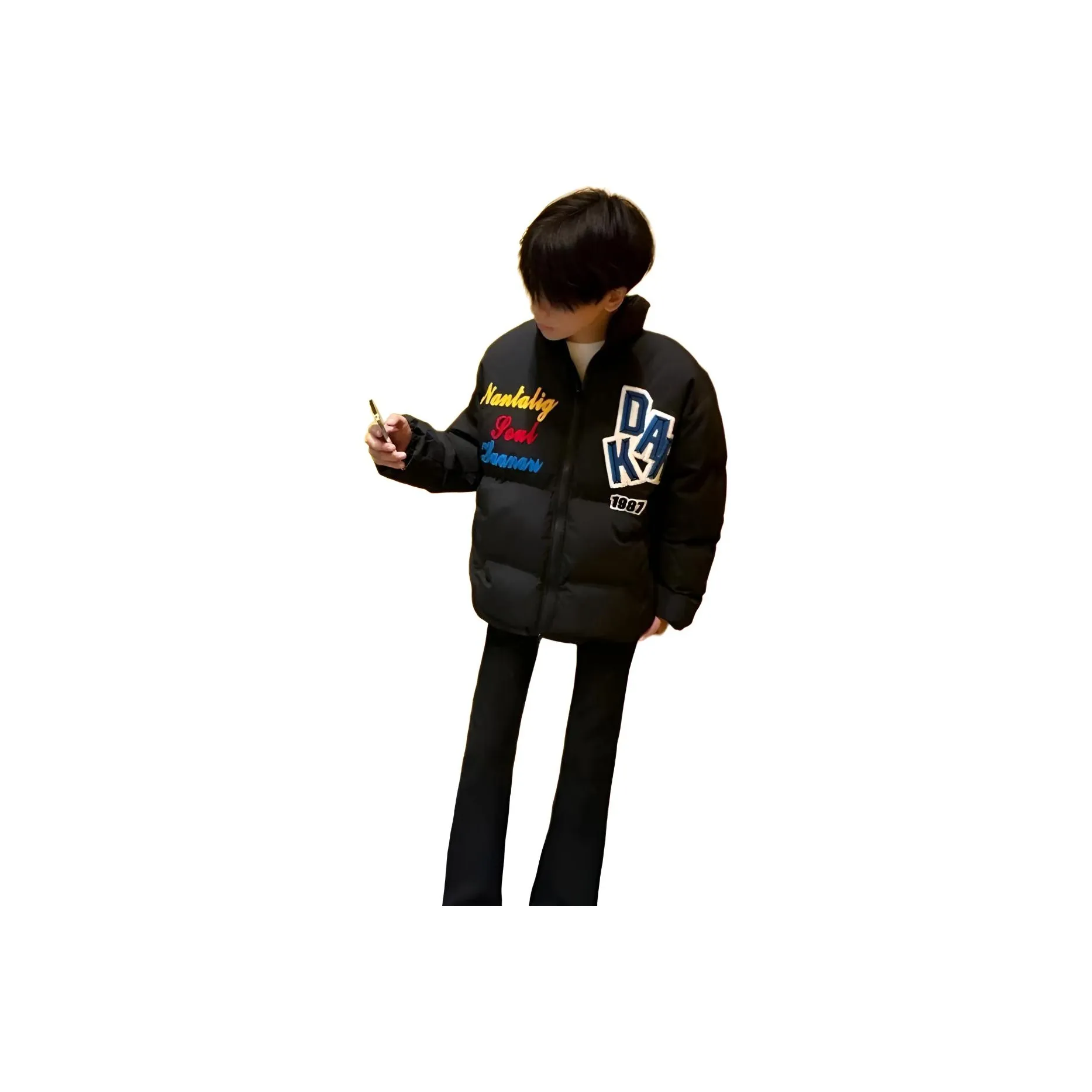 BONAS Черный мужской пуховик