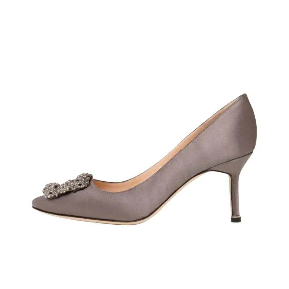 MANOLO BLAHNIK Hangisi High Heels Women's Gray