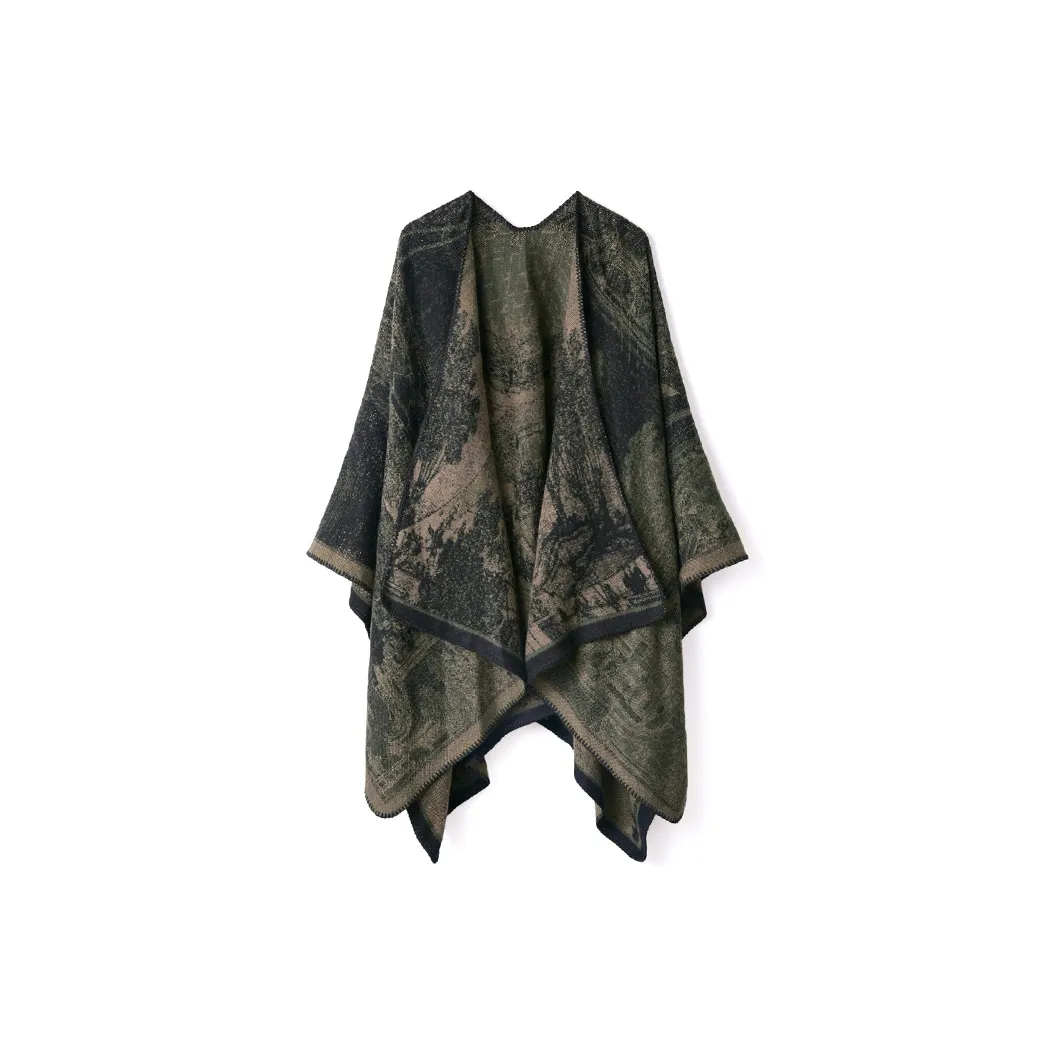 AUTOMOBILI LAMBORGHINI Полиэстер Палантины Женские Черный Коричневый Зеленый