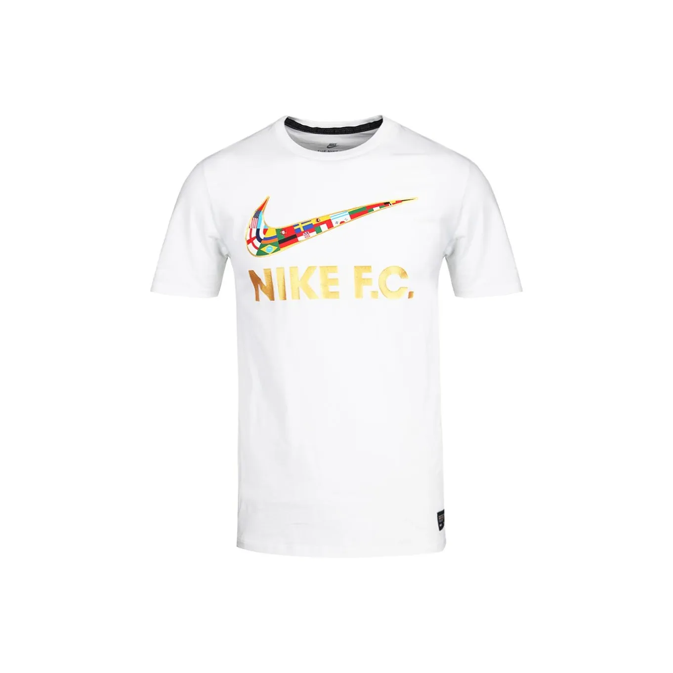 nike FC Белый Золото Белый Мужская T-рубашка