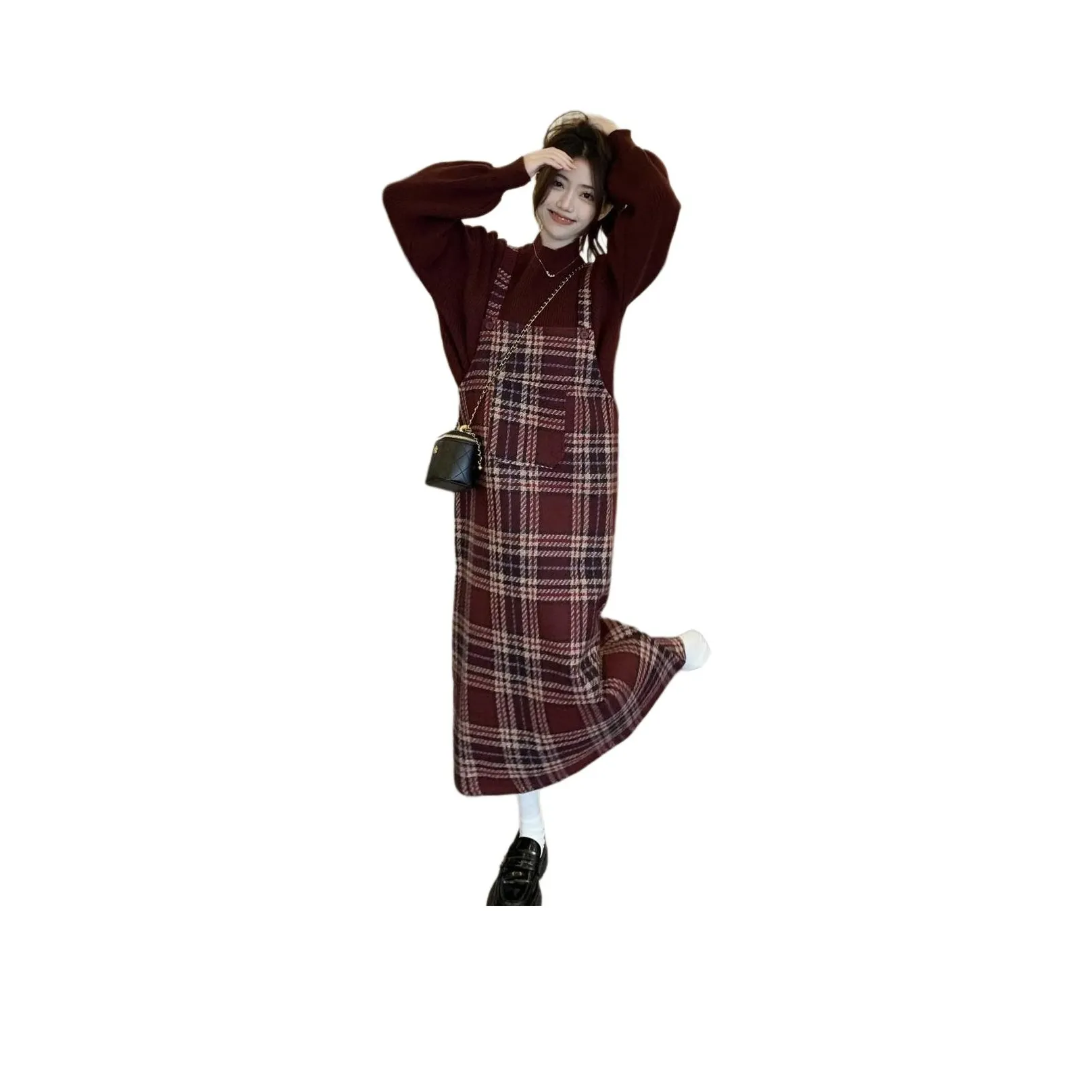 XIANSINIAO Длинное платье с длинными рукавами женское