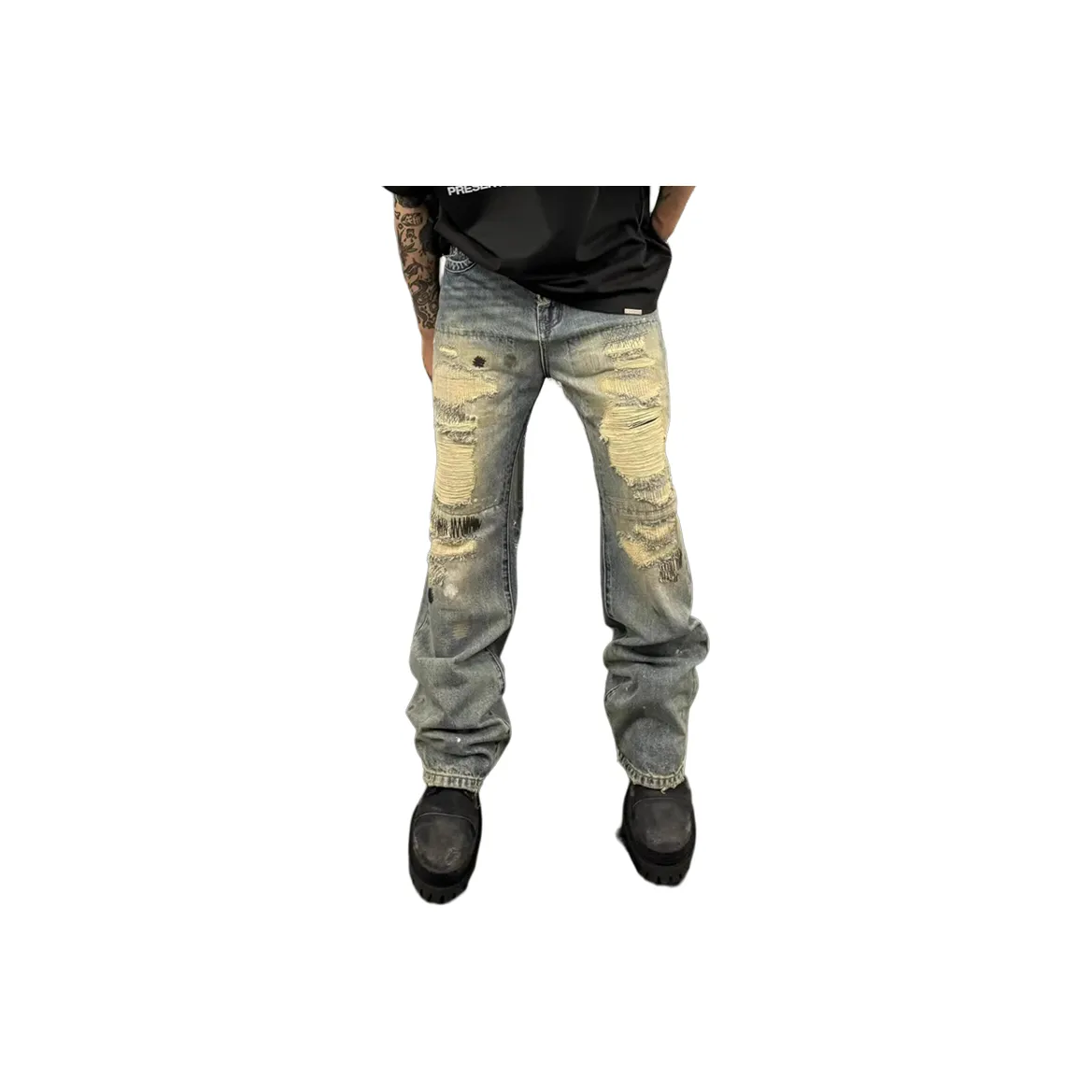 PANDA ADEVIL Синий Унисекс Джинсы