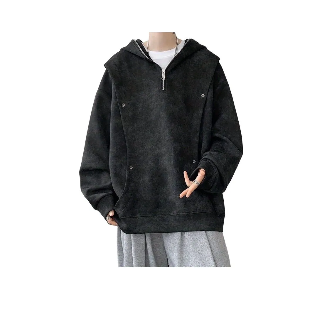 BONAS Tie Dye Черный Мужской Свитшот