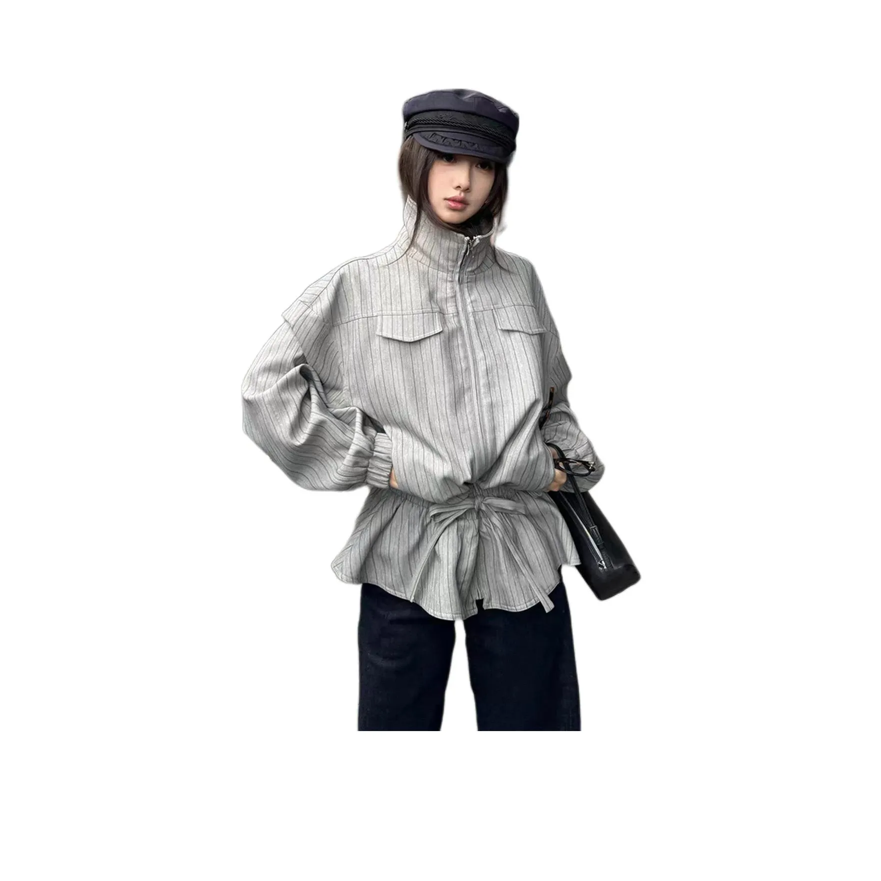 Dippanis Серые полосы Женские Куртки