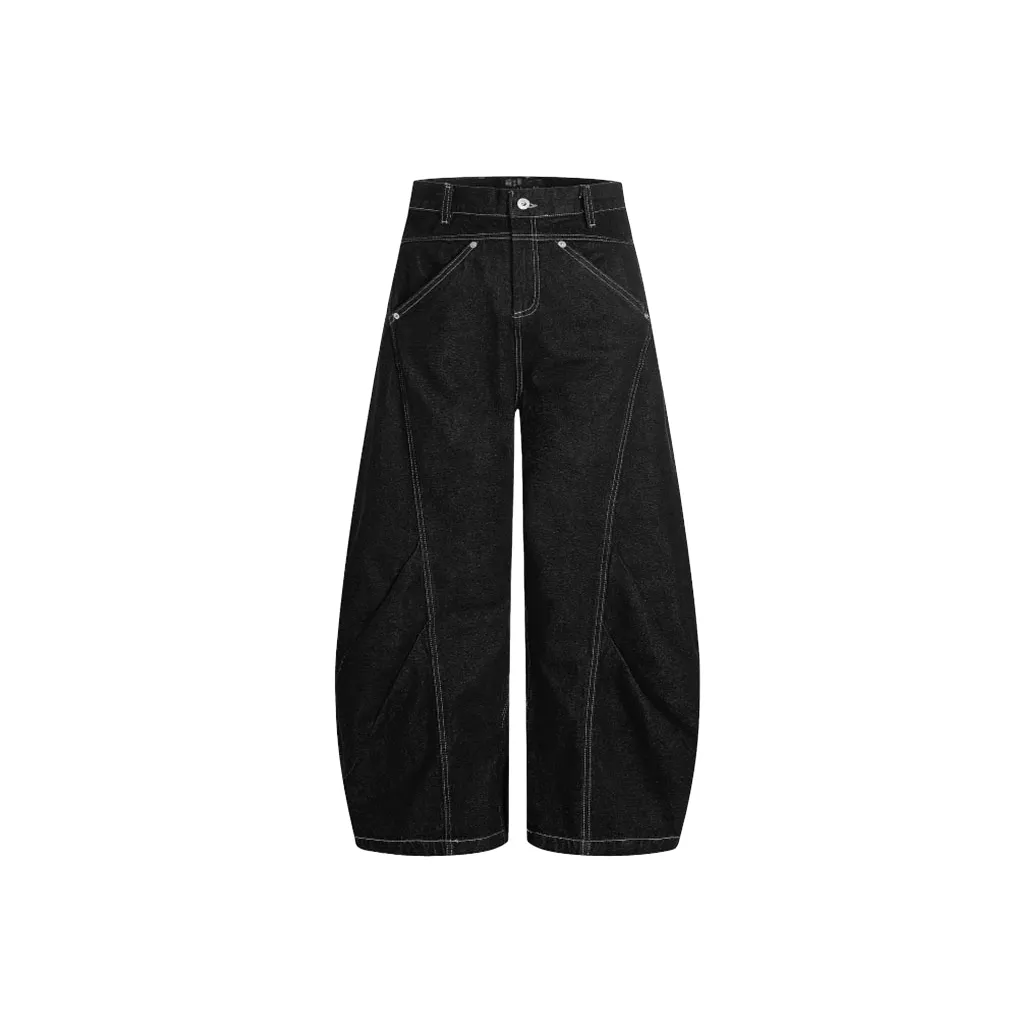 YIWANSHIDUO Черные Унисекс Джинсы