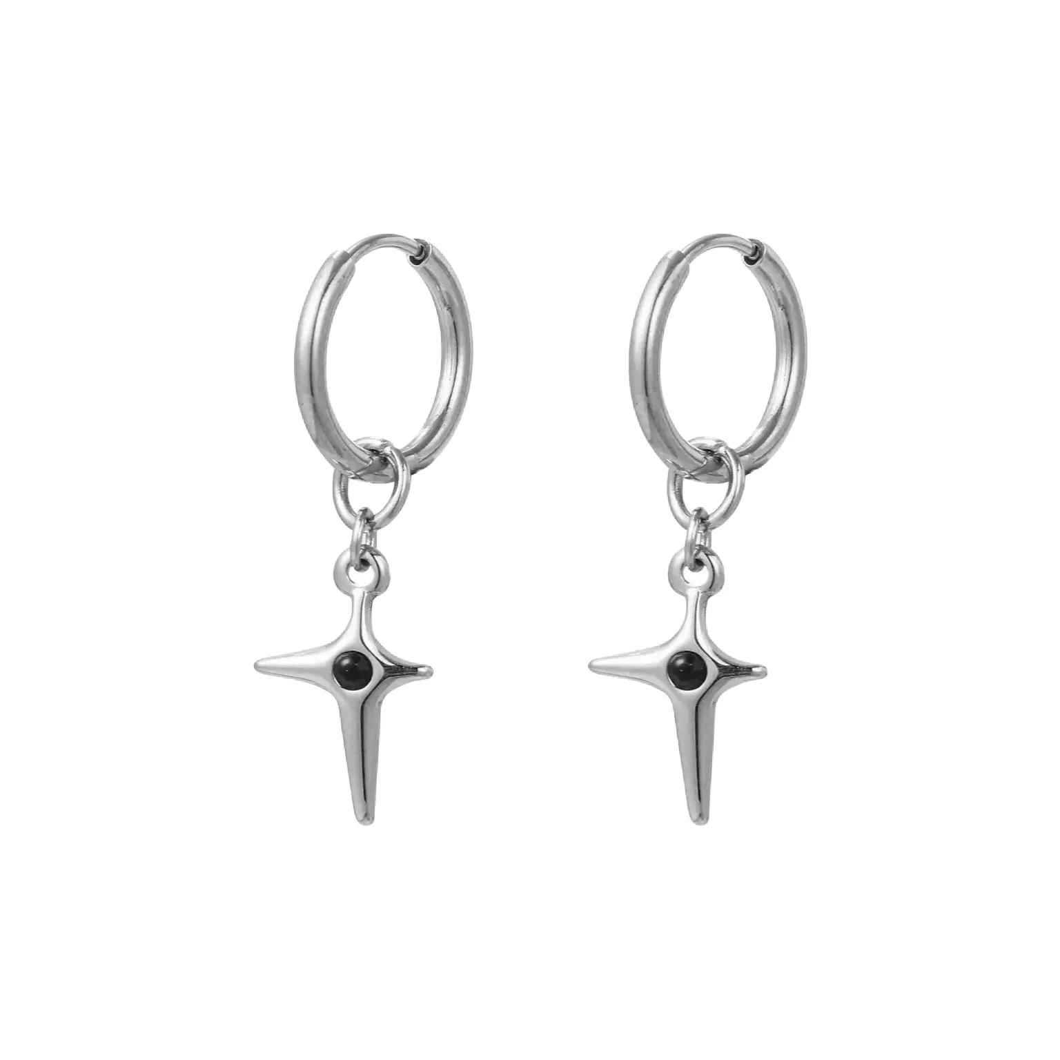 FAIRWHALE Серьги из титанового стального сплава Унисекс