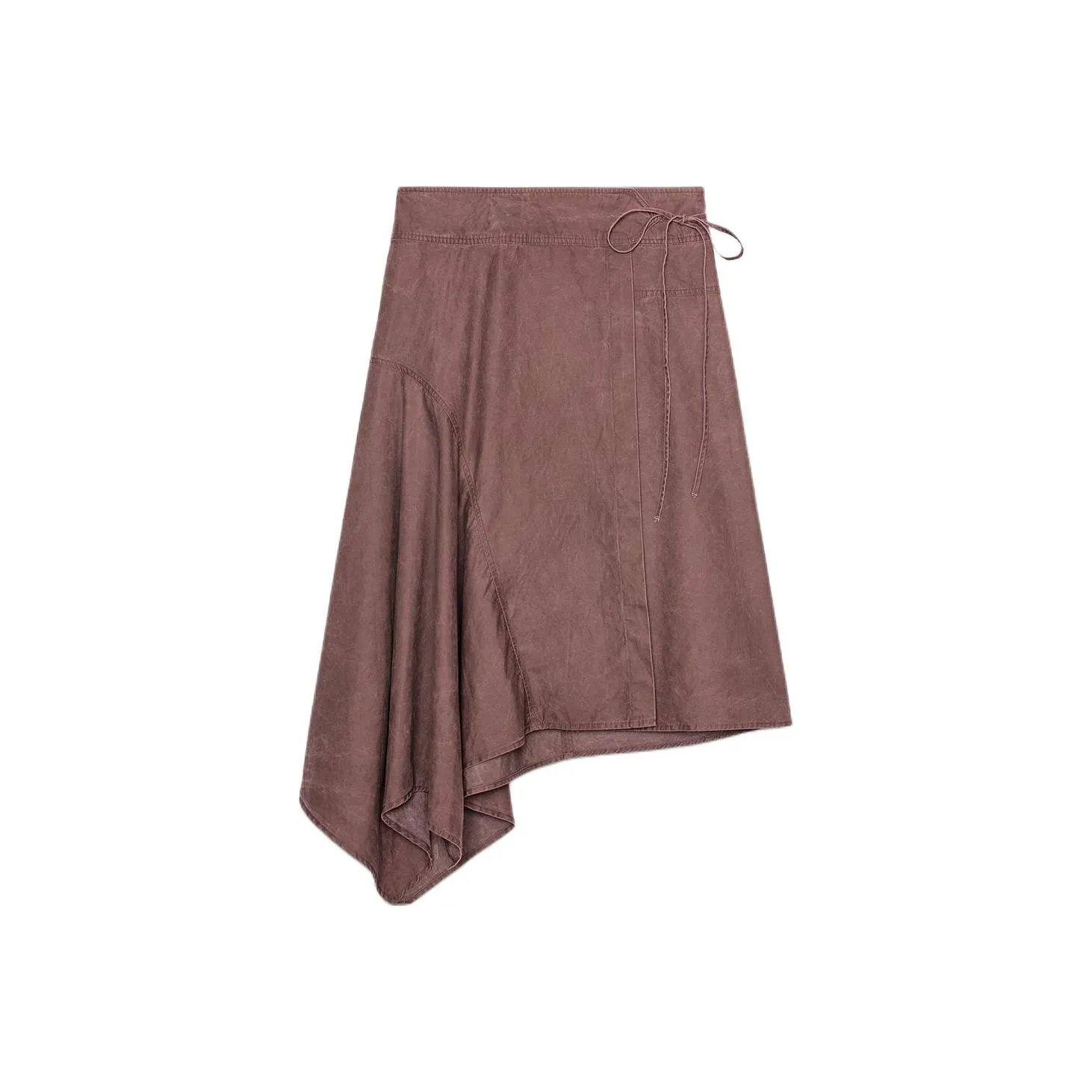 ZARA Collaboration Темно-бордовая женская повседневная длинная юбка