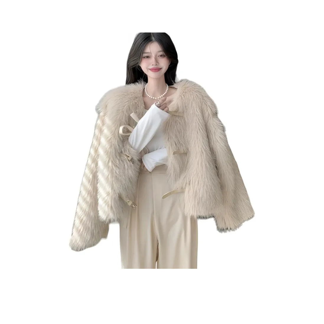 Dippanis Абрикос Женские Меховые изделия