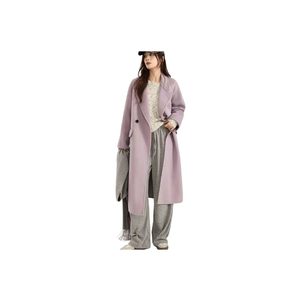 DEDY Светло-лавандовое женское пальто