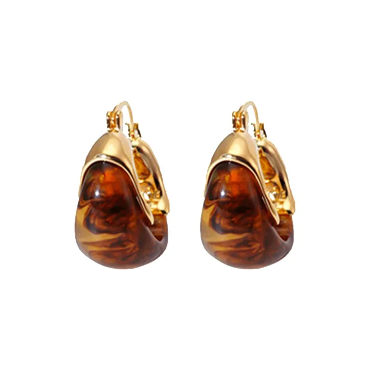 WAW Серьги с золотым покрытием из меди женские