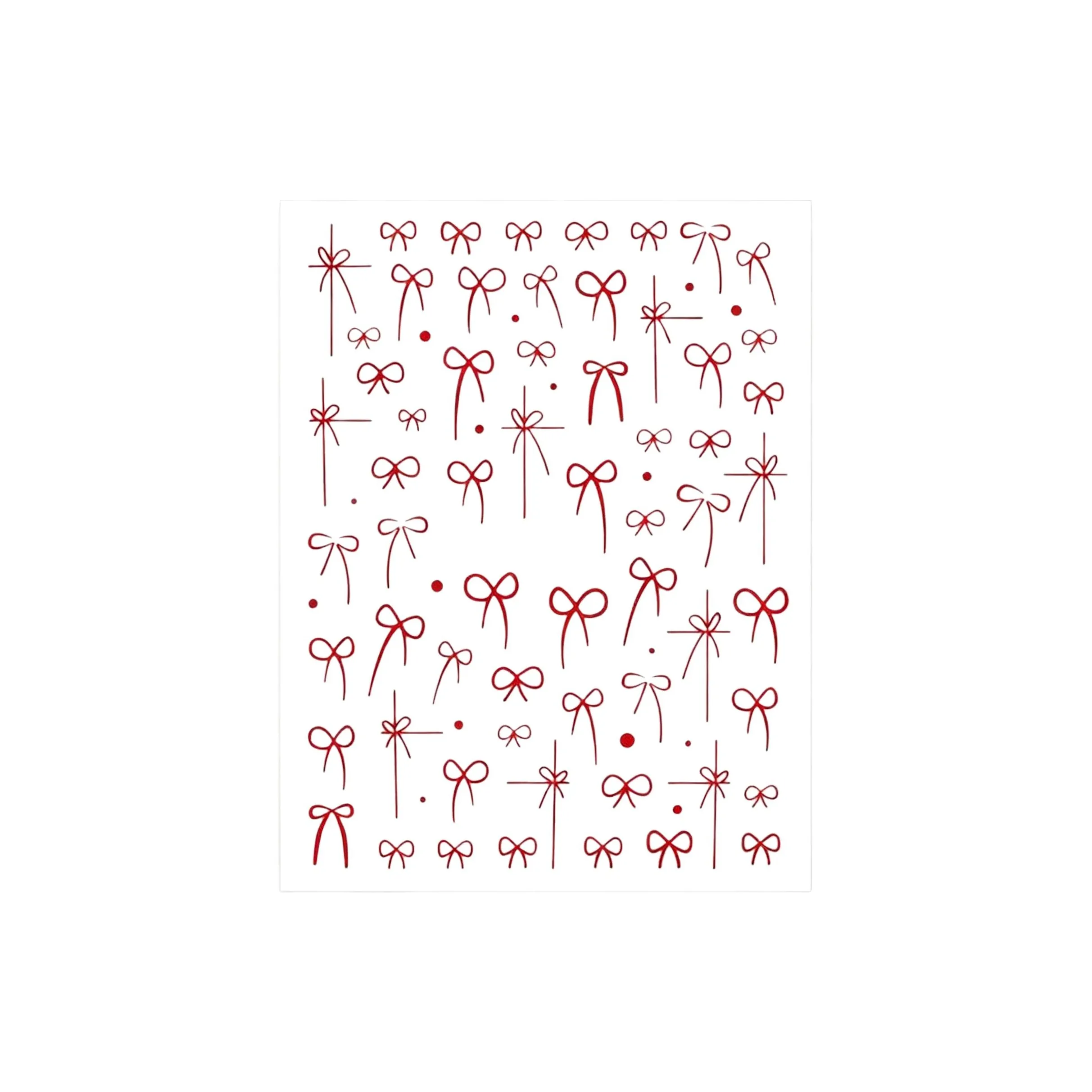 ZHENZI Ногтей Красный Бант Наклейка Новый Год Красный Лента Черный Белый Бант Лента Аппликация Наклейка для Ногтей Украшение