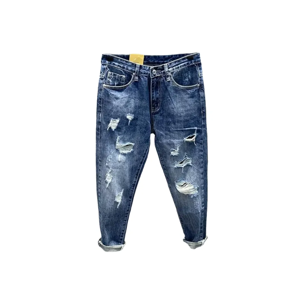 CAT'S PAW Синий Унисекс Джинсы