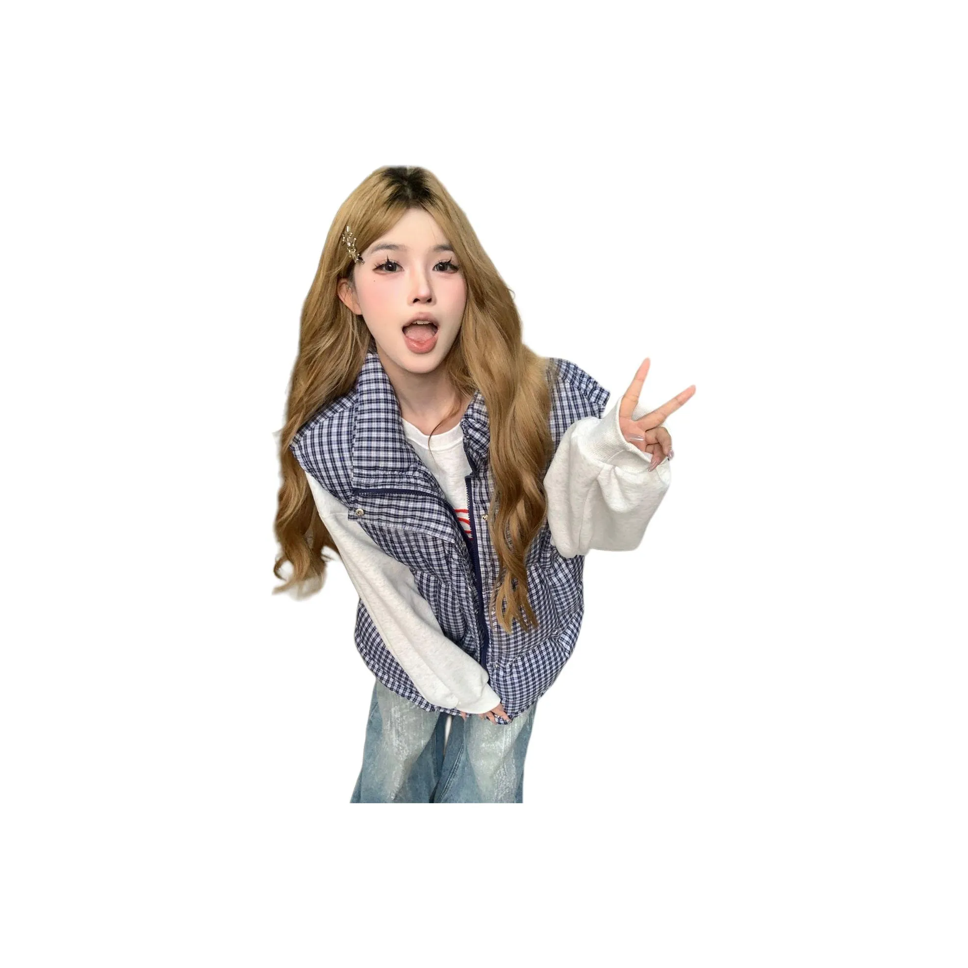 MUCCHIC Blue Women's Vest MUCCHIC Синий Женский Жилет