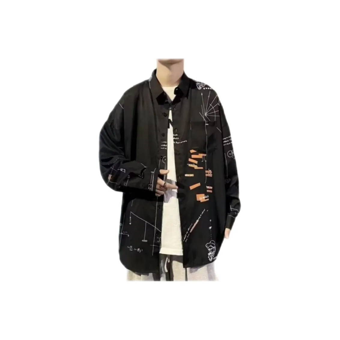 Wooden Rabbit Черные Мужские Рубашки