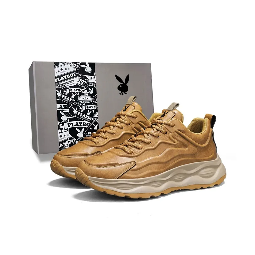 Playboy Амортизация Устойчивость к истиранию Дышащий Противоскользящий Низкий Топ Толстая подошва Мужские