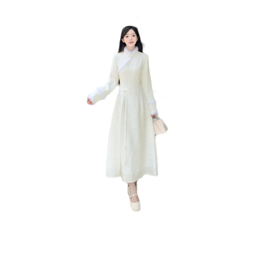 ZCDECO Бежево-абрикосовый Женские Ципао