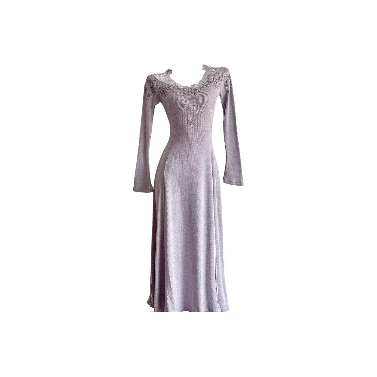 AHDO Длинное платье с длинными рукавами женское