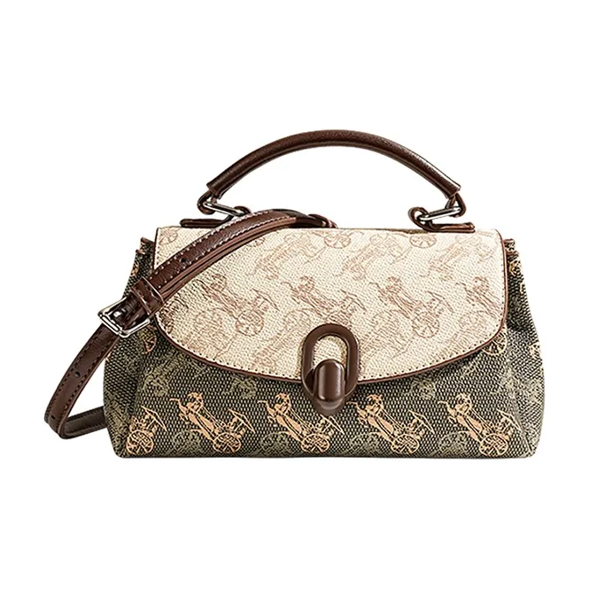 Jacoponnus Корова Спилок Сумка Стандартная Женская Многоцветная Зеленая