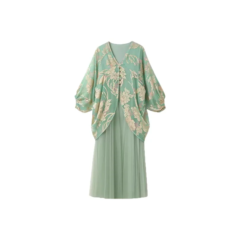 COVT Длинное платье с длинными рукавами женское