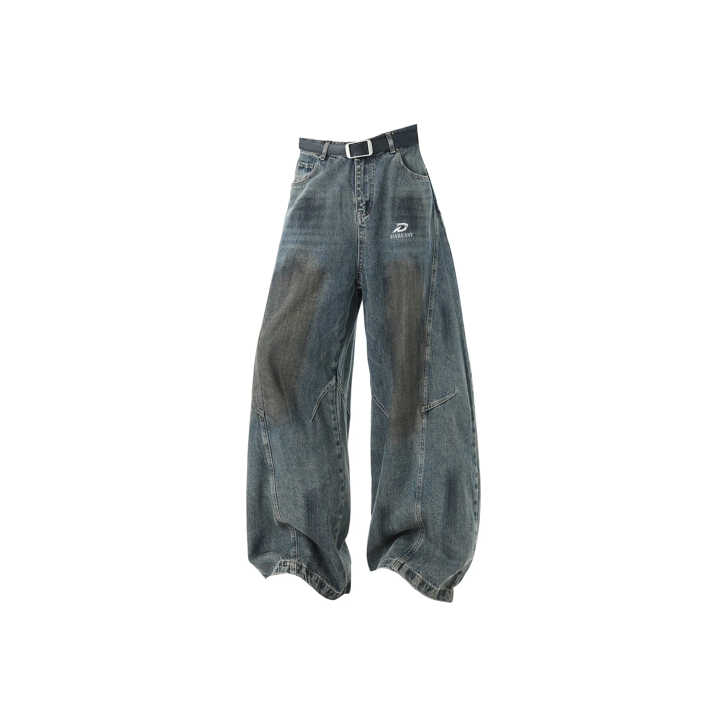 DAREASY Винтажные синие унисекс джинсы
