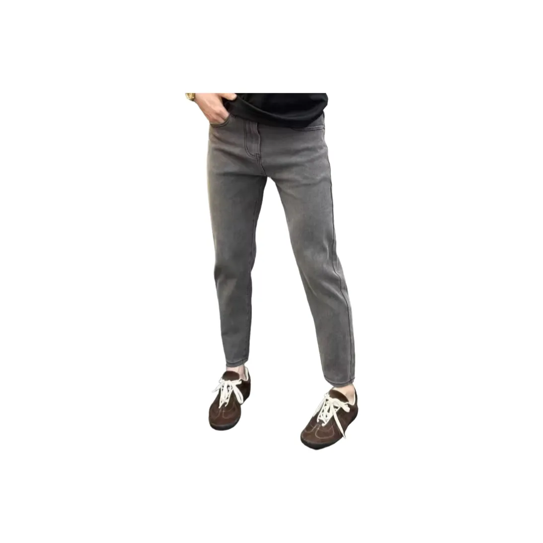 CAT'S PAW Серый Унисекс Джинсы