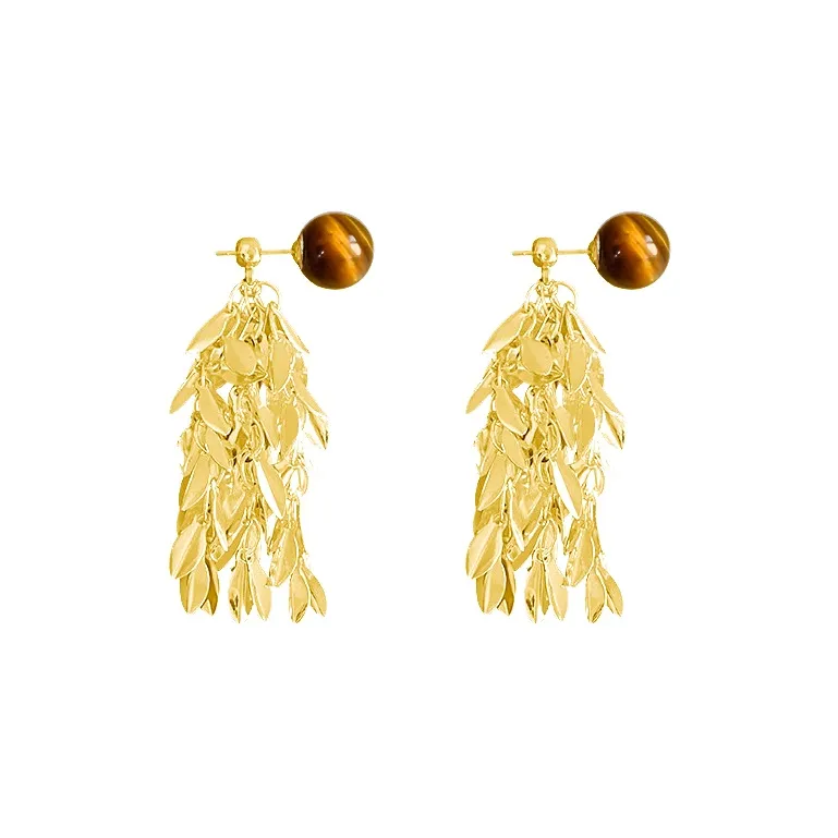 WAW Серьги с золотым покрытием из меди женские