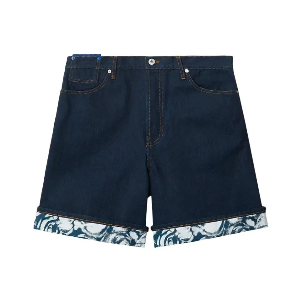 Burberry FW23 Джинсовые шорты Мужские Синие