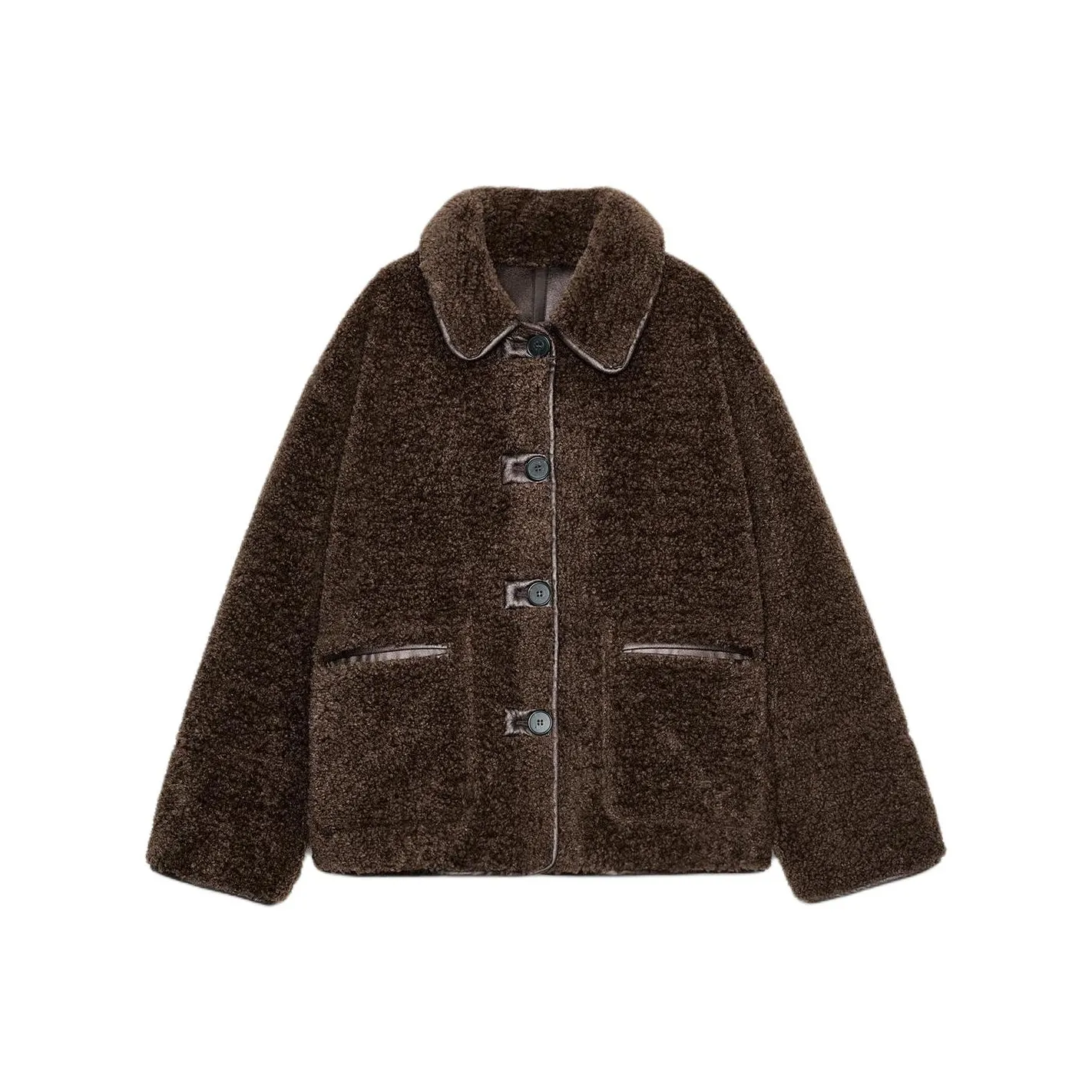 ZARA Collaboration Коричневые Женские Бархатные Куртки