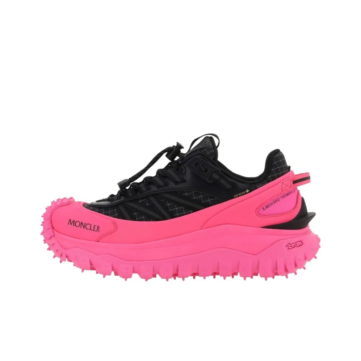 Moncler Trailgrip Casual Shoes Women's Low Top Black Pink