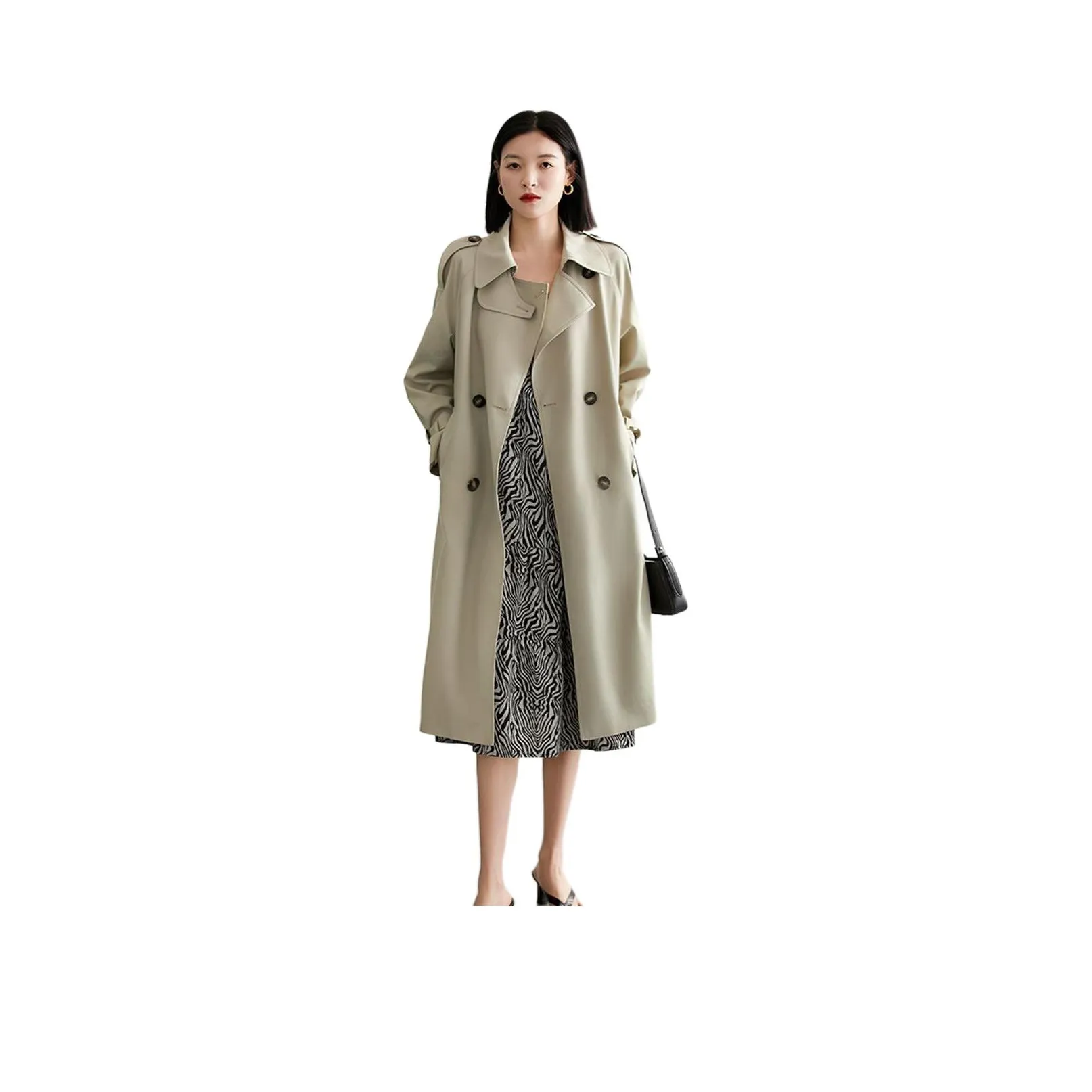 Dippanis Кремовый Коричневый Серый Женское Пальто