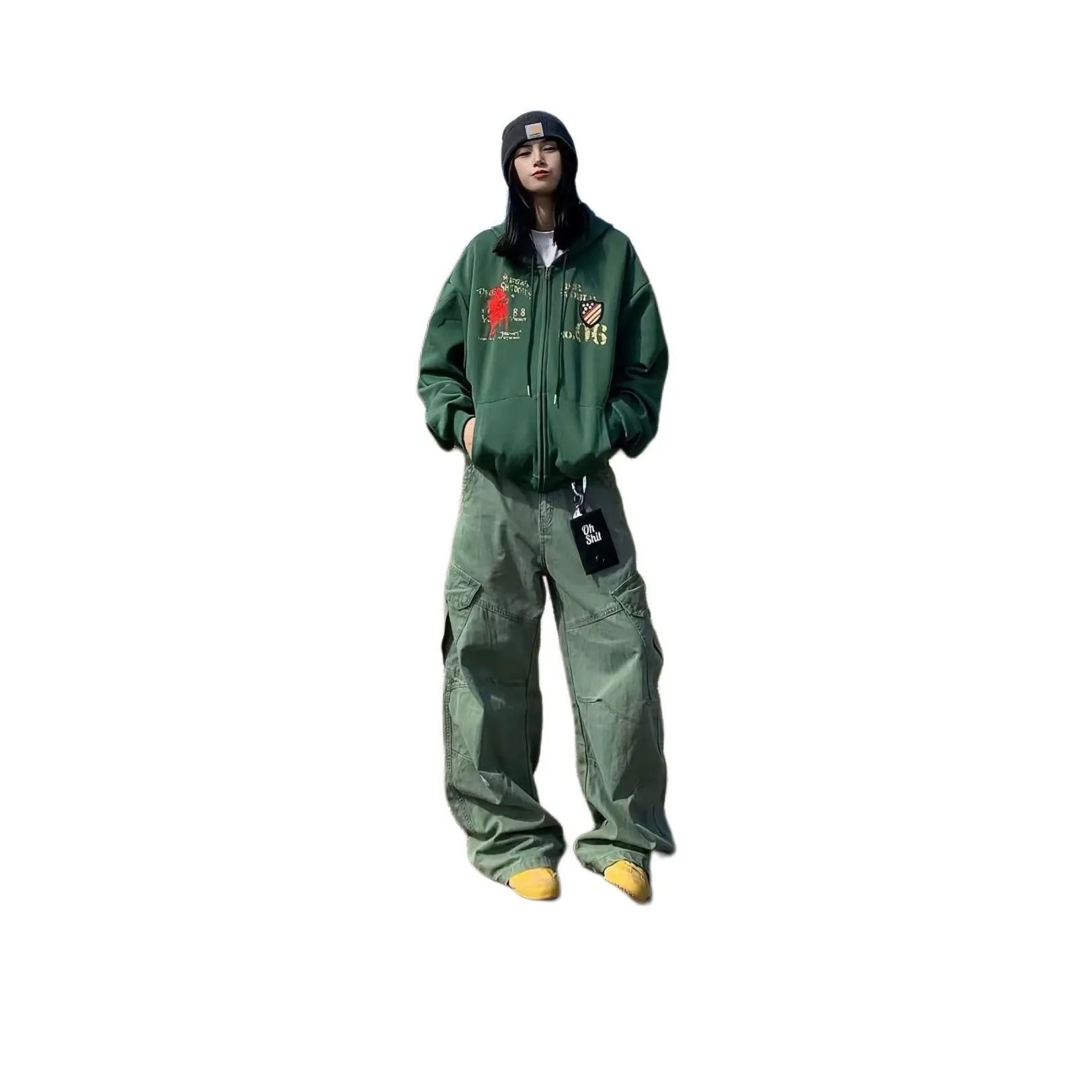 UPWARD LAB Зеленый Унисекс Свитшоты