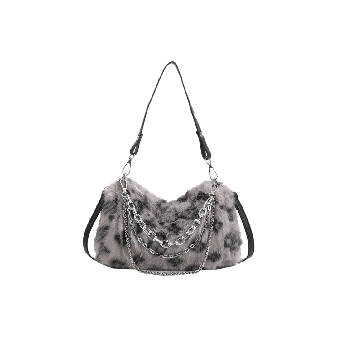 DCLOUD Плюшевая сумка через плечо стандартная женская многоцветная